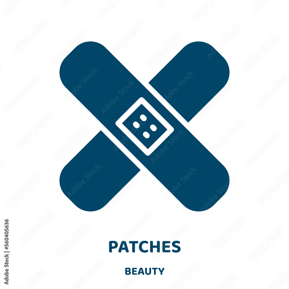 Poster patches vector icon from beauty collection. patch filled flat symbol for mobile concept and web desi
