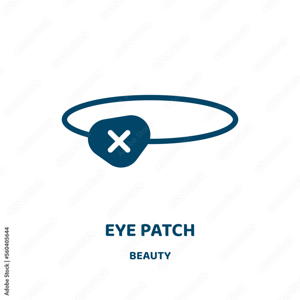 Poster eye patch vector icon from beauty collection. patch filled flat symbol for mobile concept and web de