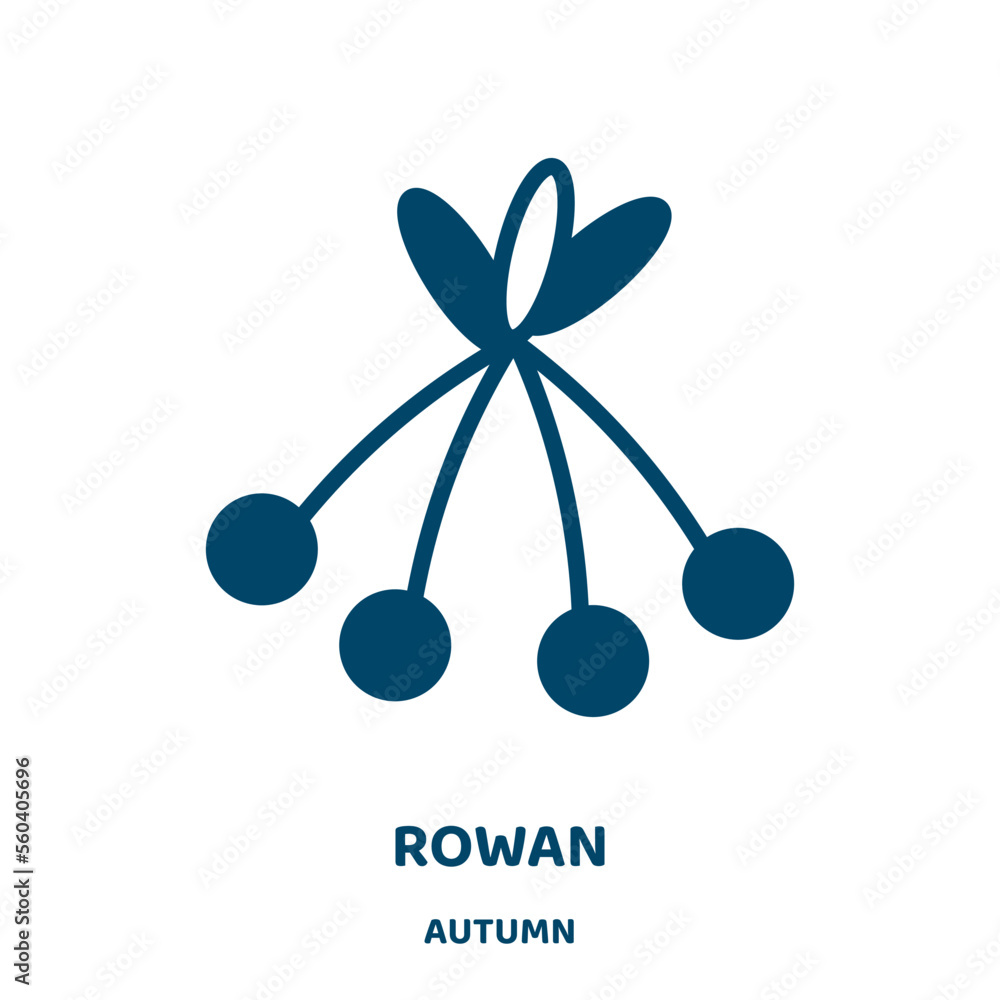 Aufkleber rowan vector icon from autumn collection. collection filled flat symbol for mobile concept and web d