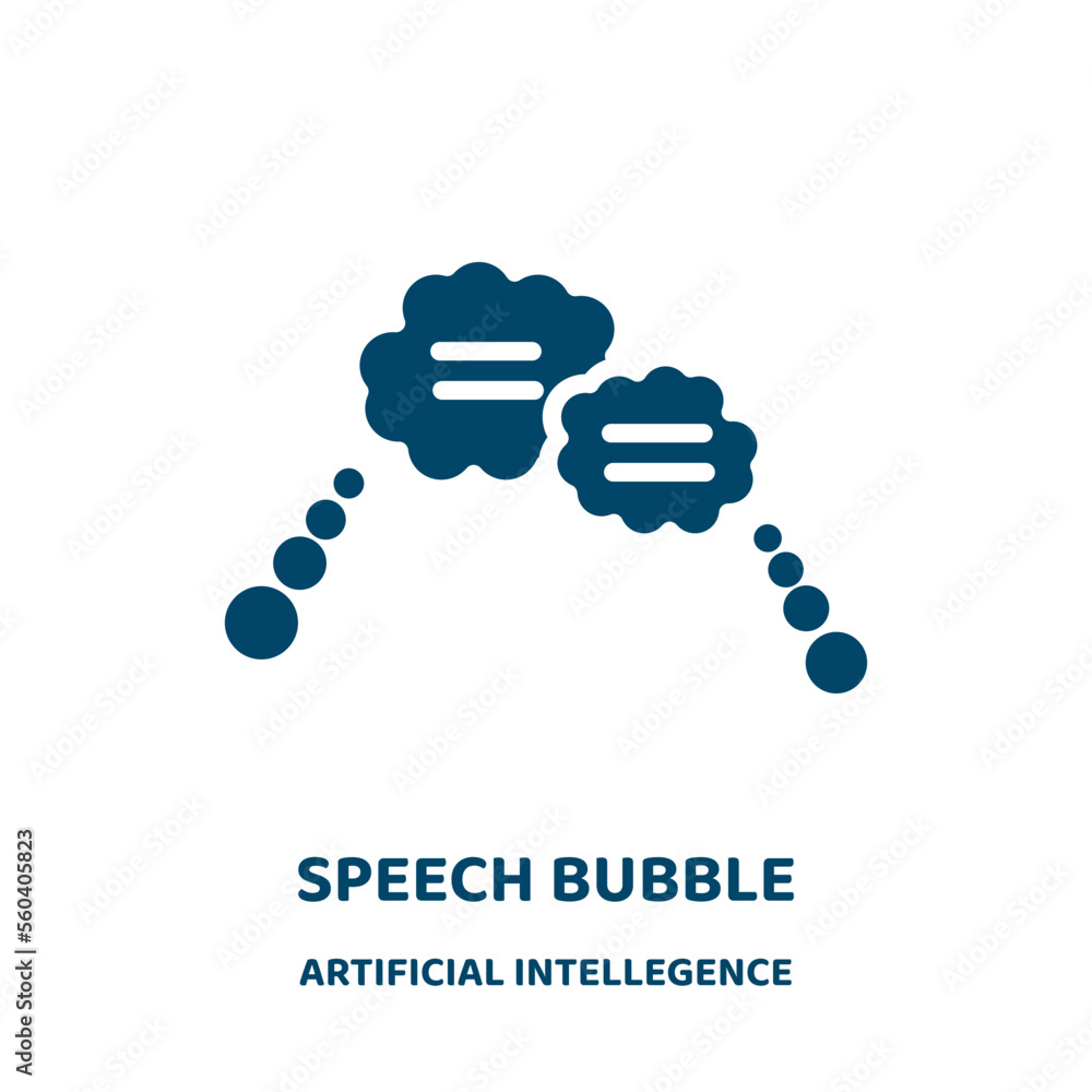 Poster speech bubble vector icon from artificial intellegence and future technology collection. bubble fill