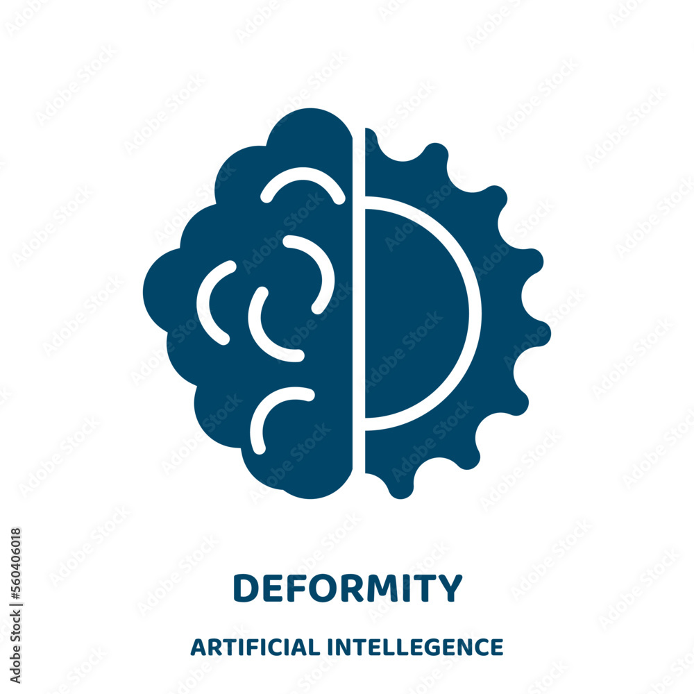 Poster deformity vector icon from artificial intellegence and future technology collection. simple filled f