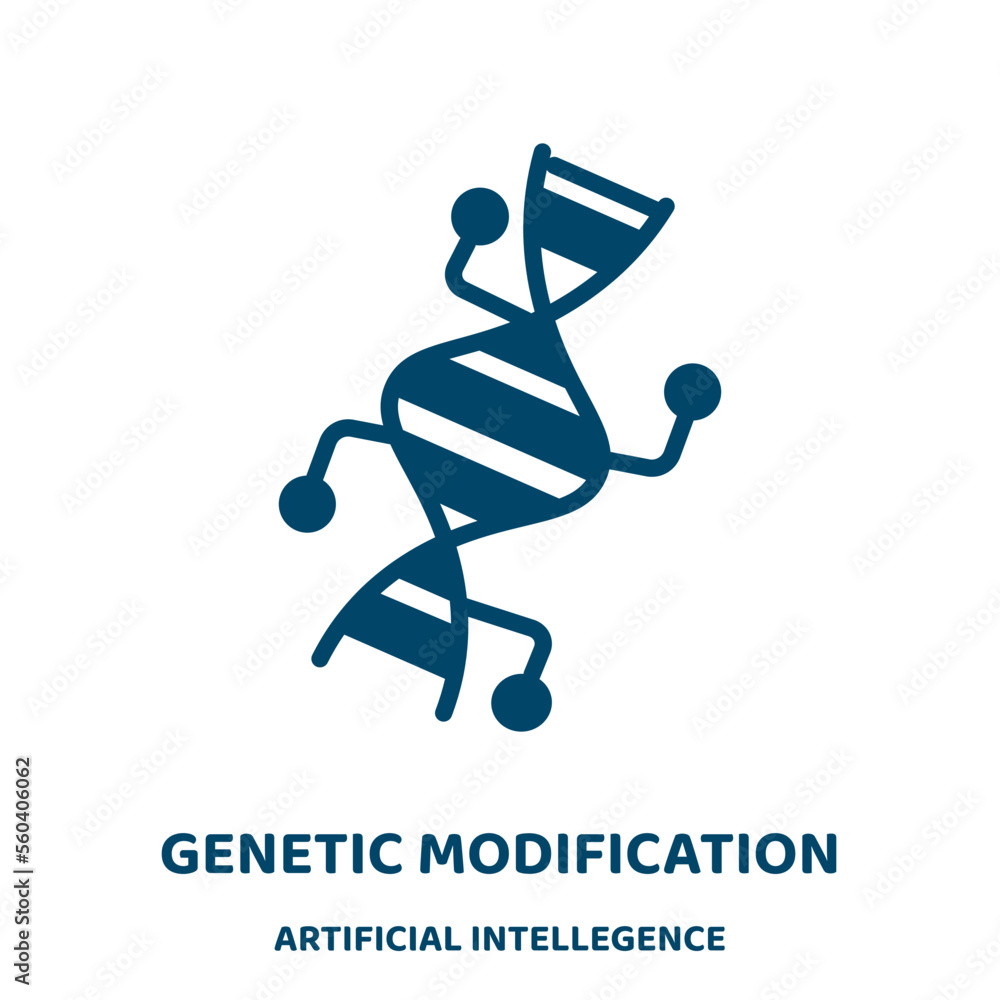 Poster genetic modification vector icon from artificial intellegence and future technology collection. biot