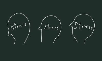 ストレス　メンタルヘルスのイメージイラスト