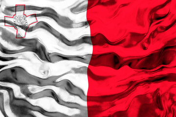 Obraz premium National flag of Malta. Background with flag of Malta