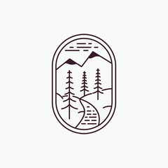 mountain vintage logo vector, adventure logo inspiration