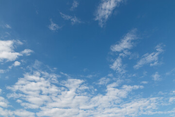 Obraz premium Blue sky with white clouds background ,In a clear day