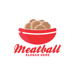 meatball food brand logo minimalist simple design 