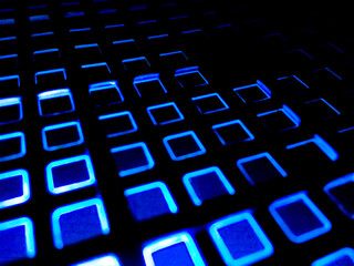 small square pattern blue background