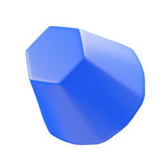 hexa prism shape 3d abstract illustration