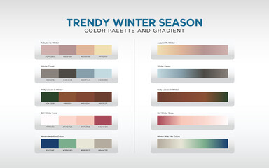 color palette and gradient for winter
