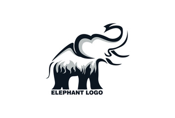 Elephant logo with modern style can for nature logo , animal logo , Elephant Creative - elephant symbol design with vector EPS10