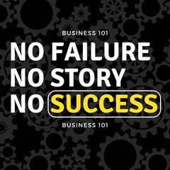 Business success illustration concept about success and failure