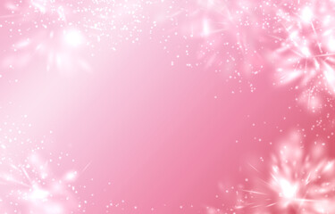 pink abstract background with stars and glitter