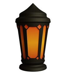 3d render illustration of lantern isolated