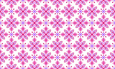 Ethnic Abstract Background cute Pink Flower geometric tribal ikat folk Motif Arabic oriental native pattern traditional design carpet wallpaper clothing fabric wrapping print batik folk knit vector