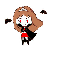 It was the image of a young vampire. She had terrifyingly pale skin.