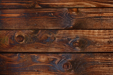 Old wooden panel background. Aged natural oak wood plank textured surface