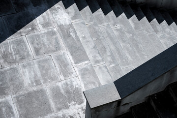 detail of a classic staircase without people
