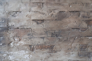 brick wall texture background with Sunlight. Brickwork or stonework flooring interior rock old pattern 