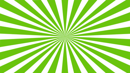 Green and white rays as background 