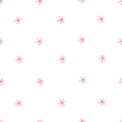 seamless pattern with cartoon flowers. colorful vector, hand drawing. design for fabric, print, textile, wrapper