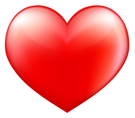 Red heart, icon design. Happy Valentine's day concept. Illustration