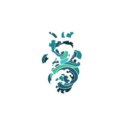 Naklejka premium waves logo. wave vector. Waves icon 