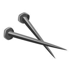 Christian illustration of iron nails. Happy Easter image.