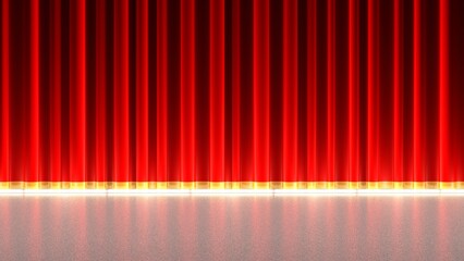 geschlossener roter Vorhang