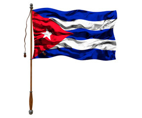 National flag  of Cuba. Background  with flag  of Cuba