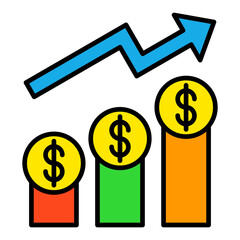 Profits Filled Line Icon