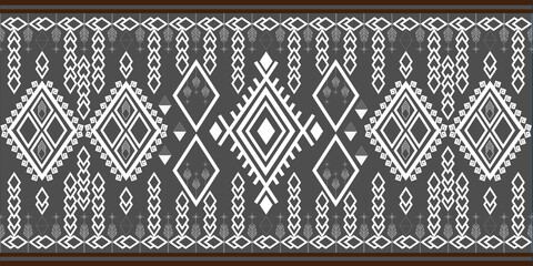 Ethnic ikat beautiful seamless pattern