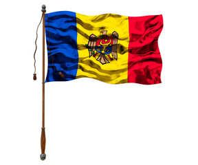 National flag  of Moldova. Background  with flag  of Moldova