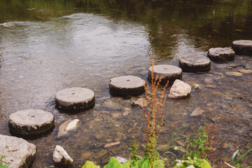 Stone path across the river