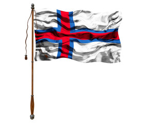 Fototapeta premium National flag of Faroe islands. Background with flag of Faroe islands.