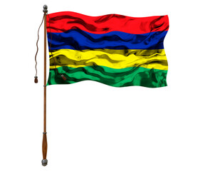 National flag of Mauritius. Background  with flag of Mauritius.