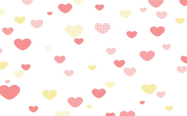 ハートの背景　沢山のハート　ピンク系