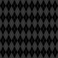 Geometric abstract pattern. Diamond square shape gingham checkered plaid scott pattern background. Seamless argyle plaid pattern with black dash line. sweater texture. knit texture.