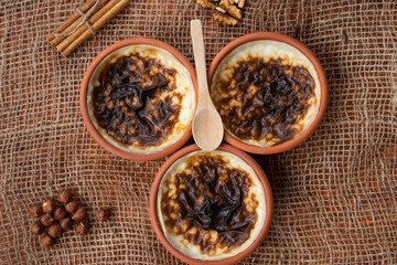 Turkish Rice Pudding (Sutlac) Photo, Uskudar Istanbul, Turkey