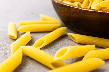 Short Pasta Penne, a type of pasta