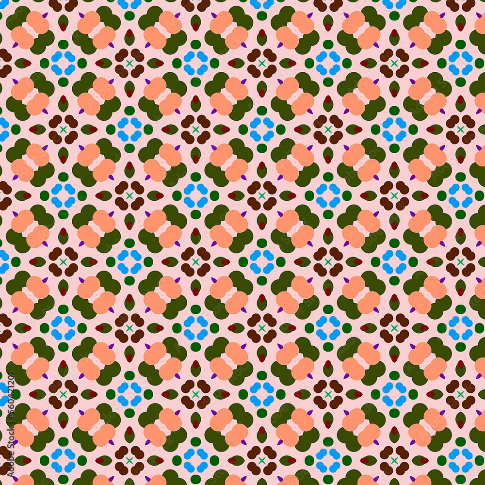 Poster digital computer graphics seamless pattern. texture design for fabric, wallpaper, background.