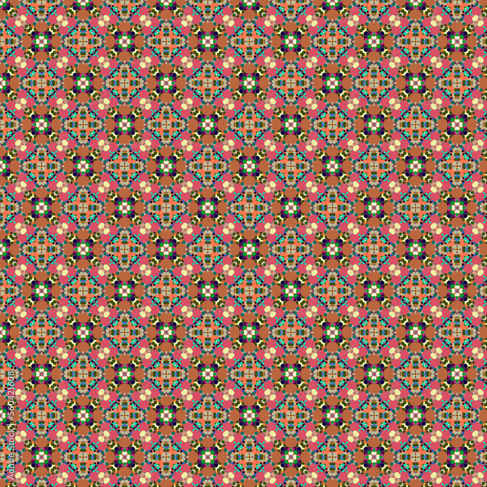 Fototapete digital computer graphics seamless pattern. texture design for fabric, wallpaper, background.