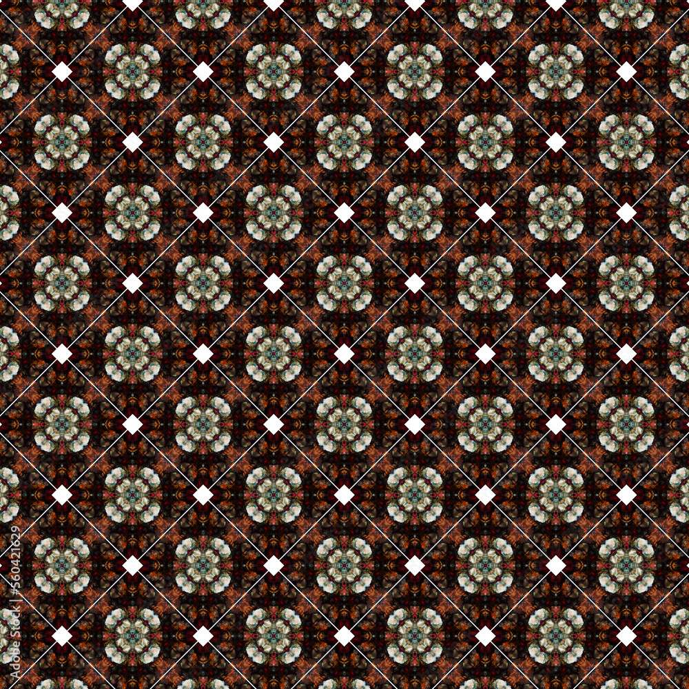 Poster digital computer graphics seamless pattern. texture design for fabric, wallpaper, background.