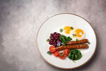 tasty, hearty breakfast at the hotel
