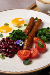 tasty, hearty breakfast at the hotel
