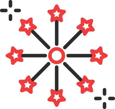 Beautiful Firework Vector Icon
