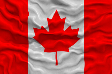 National Flag of Canada. Background  with flag  of Canada