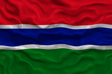 National flag of Gambia. Background  with flag  of Gambia.