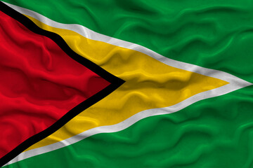 National flag of Guyana. Background  with flag  of Guyana.