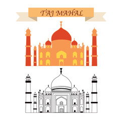Taj Mahal mausoleum in Agra, India.